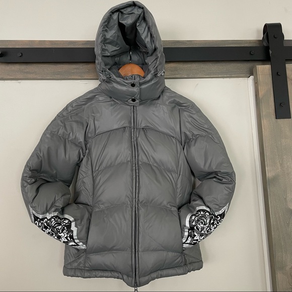 Athleta Grey Down Puffer Jacket - Picture 2 of 16